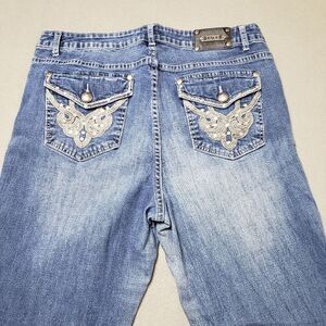 Y2K Tru Luxe Boot Flare Cut Bling  Jeans Crystal Embellished jeans - Toyko ❄️